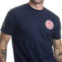 Firefighter Maltese Cross | Fire Fighter Rescue Courage Honor Red Line T-Shirt (L)