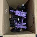 Lightweight Knee Scooter Crutch Alternative, Foldable & Adjustable Knee Scooter for Adults for Foot Surgery, Steerable Knee Walker with Detachable Basket, Includes DIY Stickers-Cream Purple