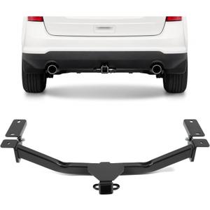 ALMULOO 2 Inch Receiver Class 3 Trailer Hitch Compatible with 2007-2015 Lincoln MKX 2007-2014 Ford Edge Black Steel Trailer Tow Hitch