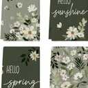 Artoid Mode Floral Hello Sunshine Spring Kitchen Towels Dish Towels, 18x26 Inch Farmhouse Summer Decoration Cleaning Set of 4
