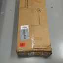 Furologee LED TV Stand for 55, 60 Inch TV, 55 Inch Entertainment Center with Power Outlets, 6 Fabric Drawers Dresser for Bedroom, Media Console with Open Shelves, PU Leather Surface, Black