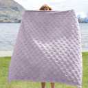 Bedsure GentleSoft Twin Blanket for Bed - Purple Super Soft Cozy Mothers Gifts Day Blankets, Cute Fuzzy Fleece Throws for Bedroom Couch for Girls, Lavender Fog, 60x80 Inches