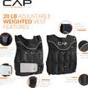CAP Barbell Adjustable Weighted Vest | 20lbs-C | Heavy-Duty Workout Vest with Removable Iron Weights for Strength Training, Cardio, Running, and Calisthenics, 20 Pound