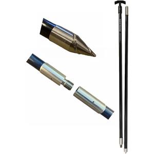 Island Anchor - 1" x 8' - 2 Piece - Shallow Water Anchor Pole : Built for Larger Boats : Securely Anchor on the Beach, Sandbar or in Shallow Water (Black)
