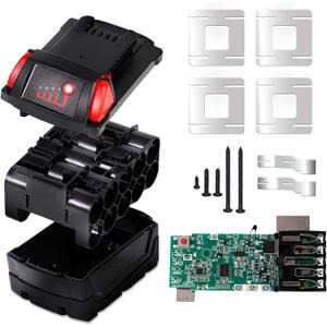 18V 10-Cell 3.0Ah 4.0Ah 5.0Ah 18650 Battery Case Replacement for Milwaukee M18 Battery Broken Plastic Case Replacement Part DIY Repair Rebuild Kit (No Battery Cell)