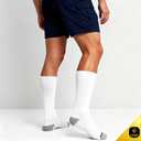 ONKE Max Full Cushion Crew Socks for Men Heavy Duty Work Boot Steel Toe Workout Athletic Thick Warm Moisture Wicking Control (White, L)