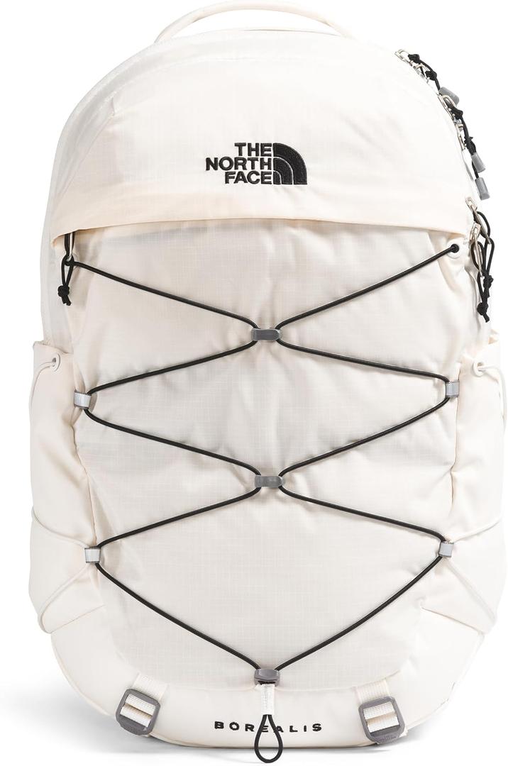 The North Face Women's Borealis Commuter Laptop Backpack - Everyday Travel Bag, Laptop Sleeve, Reflective Details, Gardenia White/TNF Black-NPF, One Size