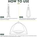 Tanlade 8 Pcs Mesh Plant Cover Protection Tent from Animals Reusable Dome Protect Tent Collapsible Plant Umbrella Netting Food Cover Net for Plants Food Vegetable(24 Inch,White)