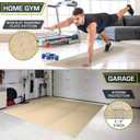 ProsourceFit Exercise Puzzle Mat 1/2-inch, EVA Interlocking Foam Floor Tiles for Home Gym, Workout Equipment, Kids Play Areas, Beige, 48 SQ FT - 12 Tiles