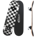 31 Inch Complete Skateboard, Standard Skateboards for Beginners, Wood 9 Layer Canadian Maple Trick Skate Boards for Boys Girls Youth Teens Adults