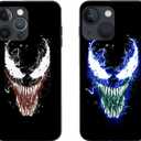 LED Light Up Case Compatible with iPhone Luminous Comic Anime Phone case Colorful Luminescent Fashion Luxury Tempered Glass Hybrid Phone Case Accessories for Men (Black, iPhone 13 Mini)
