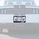 2PCS License Plate Frames Matte Black License Plate Cover Holder Aluminum Alloy Metal License Plate Covers Sport Stripe Keychain Black Tire Valve Cap Compatible with Dodge Charger Challenger (Grey)