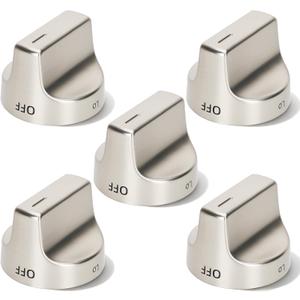 Metal W10850015 W11239985 Knobs Compatible with Whirlpool Gas Range Knobs | WFG525S0HZ1 WFG550S0HZ0 WFG525S0HZ0 WFG525S0JV0, W11032553 Range Oven Knob Replace PD00061875 4845290 AP6333411 PS12578779