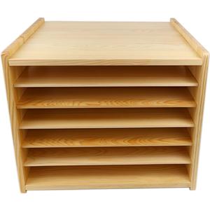 7-Layer Small-Sized Wood Tray Divider for Cabinet, 16.5 in x15.2 in x14 in, 7-Layer Small Size Tray Organizing