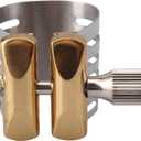 Mxfans Twin Screws Adjustment Alto Saxophone Mouthpiece Sax Ligature Silver for Plastic Mouthpieces