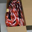 IDEAALS 24-Pack Solar Christmas Candy Cane Lights, Solar Pathway Lights Waterproof, Christmas Decorations Outdoor with 8 Modes for Party Patio Garden Lawn Yard Decor