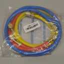 3 Pieces AC Manifold Gauge Hose Kit for R134A R404A R12 R502, 1/4" Thread Automotive Air Condition Refrigerant R134A A/C Charging Hose with 5ft Hoses