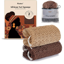 CORATED African Net Sponge Authentic, Shower Loofah Exfoliating Bath Sponge, Body Scrubber for Women and Men Daily Use Body Care, Travel Portable Bath Accessories Gifts for Women