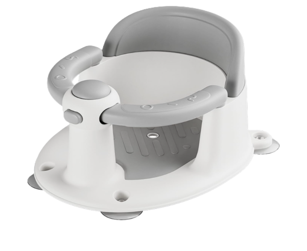 Baby Bath Seat for Babies 6 Months & up, Non-Slip Toddler Bath Seat for Baby & Newborn, Sit Up Bath Seat for Baby,Grey