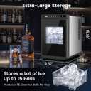 Electactic 2.2" Clear Ice Ball Maker Countertop, Sphere Ice Maker Machine, 2 Pcs in 40 Mins, 72 Pcs/Day, 24H Timer, Self-Cleaning, Crystal Round Ice Maker for Home Bar Whiskey & Bourbon