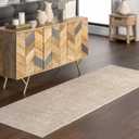 nuLOOM Kristin Medallion 2x8 Runner Rug for Living Room Bedroom Dining Room Entryway Hallway Kitchen, Light Brown/Beige