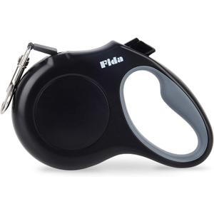 Fida Retractable Dog Leash, 16 ft Dog Walking Leash for Small Dogs up to 26 lbs, 360 Tangle Free, Black