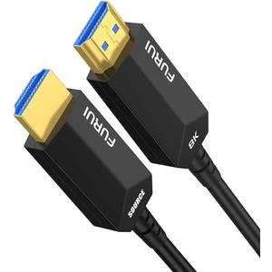 8K Fiber HDMI Cable 50ft, Fiber Optic HDMI 2.1 Cable 8K@60Hz,4K@120Hz 48Gbps, Dynamic HDR, eARC Compatible with RTX 3080/3090 Xbox Series X PS5 Denon AV Receiver LG Samsung Sony TV
