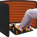 Under Desk Heater with Heated Floor Mat - Personal Portable Space Heaters Indoor - Foot Warmer with 12H Timer & 8 Heat Levels - Foot Control, for Home Bedroom Office (Black)