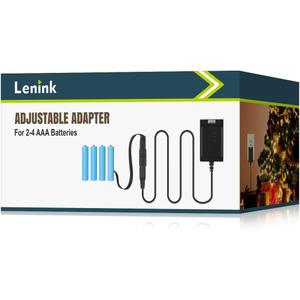 Lenink Adjustable AC Power Supply Adapter for AAA Batteries, 3V to 6V, Battery Replacement Adapter (Black)