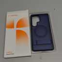 TORRAS Strong Magnetic & Seamless Stand for Samsung Galaxy S25 Ultra Case, Fit for MagSafe, Mil-Grade Drop Protection, Kickstand for Samsung Galaxy S25 Ultra Case, Translucent Back/Blue Edge