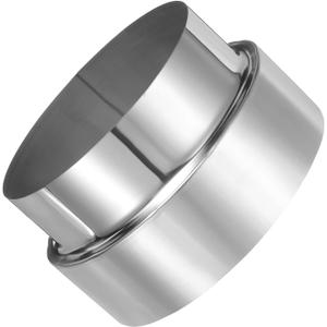 PATIKIL 6.3" ID to 6" OD Exhaust Adapter Reducer Connector, Universal Stainless Steel Stove Pipe Round Duct Coupler Fitting for Water Heaters Wood Stoves Fireplaces Camping