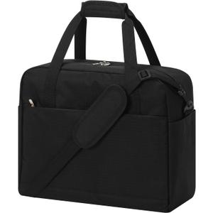 iFARADAY Carry on Duffle Bag for Travel - 16x7x12.5 Airline Approved Personal Item Travel Bag with Shoulder Strap for Men and Women (Black)