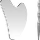 Gua Sha Acupuncture Pen Stainless Steel Face Massager Acupressure Needle Tool Manual Reflexology Tools Easy to Use Full Body Deep Tissue (Silver)