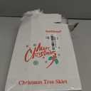 Sattiyrch Faux Fur Christmas Tree Skirt 36",White Xmas Decorations for 6ft Christmas Tree (White, 36in)