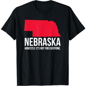 Native Cornhusker State Funny I Love Nebraska T-Shirt (Small, Black)