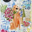 LUMARKE for iPhone 17 Case Cute,Aesthetic Dog Flower Garden Coqueete Girly Shell,Compatible with Magsafe,Trendy Cool Retro Western Girly Protective Slim Phone Cover for Women Girls