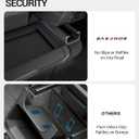 BASENOR Tesla Model Y Juniper Rear Center Console Organizer, TPE Dustproof Trash Can with Anti-Slip Lid, Garbage Bin Backseat Storage Box for 2025 2026 Model Y