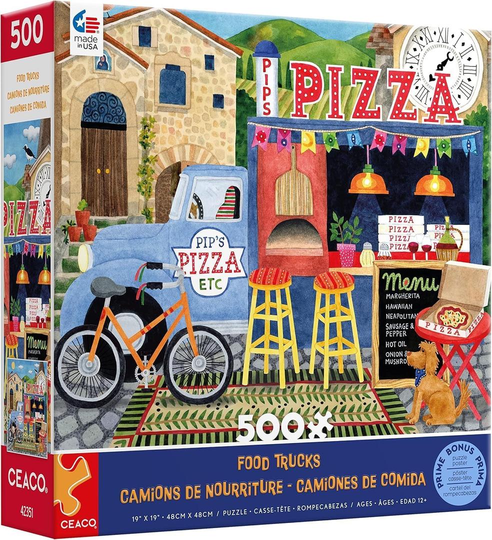 Ceaco - Food Trucks - Pip's Pizza Truck - 500 Piece Jigsaw Puzzle