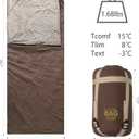 Compact Ultra Lightweight Sleeping Bag Envelope Backpacking Bag with Compression Sack for Adults Warm Weather Camping, Traveling, Hiking