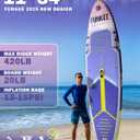 1134"6" Extra Wide Inflatable Stand Up Paddle Board, Sup Board with Removable Fins, Backpack, Floating Paddle, Safety Leash, Floating Phone Case for Adults & Youth of All Skill Levels