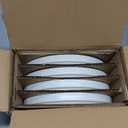 AmorArc Ceramic Dinner Salad Plates Set of 4, 8.5 Inch Reactive Matte Glaze Dish Set, Dessert, Salad, Appetizer, Small Dinner Plate, Microwave, Dishwasher Safe,Scratch Resistant,Matte White