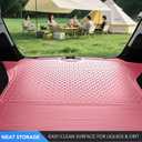 PIC AUTO Heavy Duty Rubber Trunk Cargo Liner Floor Mats, Trimmable to Fit for Car, SUV, Van, and Trucks – All-Weather Protection, Anti-Slip Backing, Easy to Clean, Durable and Long-Lasting (Large, Pink)