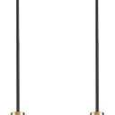 Black Brass Pendant Lights Kitchen Island - Clear Glass Pendant Light Fixture Multiple Stems Rods 3 Units 12 Inch 3 Units 4 Inch (2 Pack Black Brass Downrod)