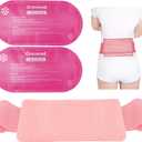 Ice Packs for Injuries Reusable, 3-Piece Set Soft Cold Gel Soft Ice Wrap for Injury, Alleviate Joint and Muscle Pain - Gel Ice Pack Resuable for Back, Elbow, Shoulder(3pcs-Pink)