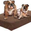 Pet Support Systems XXL Premium Dog Beds - Gel Orthopedic Memory Foam - 100% Made in USA - Luxury Washable Pet Bed | XX-Large | 55"x37"x4.5" | Chocolate |