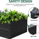 Vengarus 6x3x2FT Galvanized Raised Garden Bed Kit, Deep Root Planter Box Outdoor Large Planter Raised Beds for Planting Flowers,Vegetables and Herbs-Black