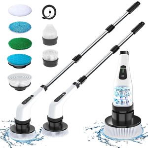 Electric Spin Scrubber -Cordless Shower Scrubber with 7 Replaceable, Brush Heads, Adjustable Extension Handle, Electric Scrubber for Cleaning, Cleaning Tool for Home/Kitchen/Bathroom