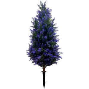 3FT Artificial Cedar Tree Realistic Cedar Tree Faux Pine Plant for Home & Office Decor, Hotel Lobby Entryway Greenery(Purple)