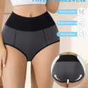 High Waisted Cotton Underwear for Women Postpartum Stretch Breathable Panties Ladies Full Coverage Briefs 5 Pack (M)