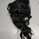 AISI HAIR Black Wig for Women, Long Wavy Lace Hairline Middle Part Synthetic Heat Resistant Wig for Daily Party-26 Inch